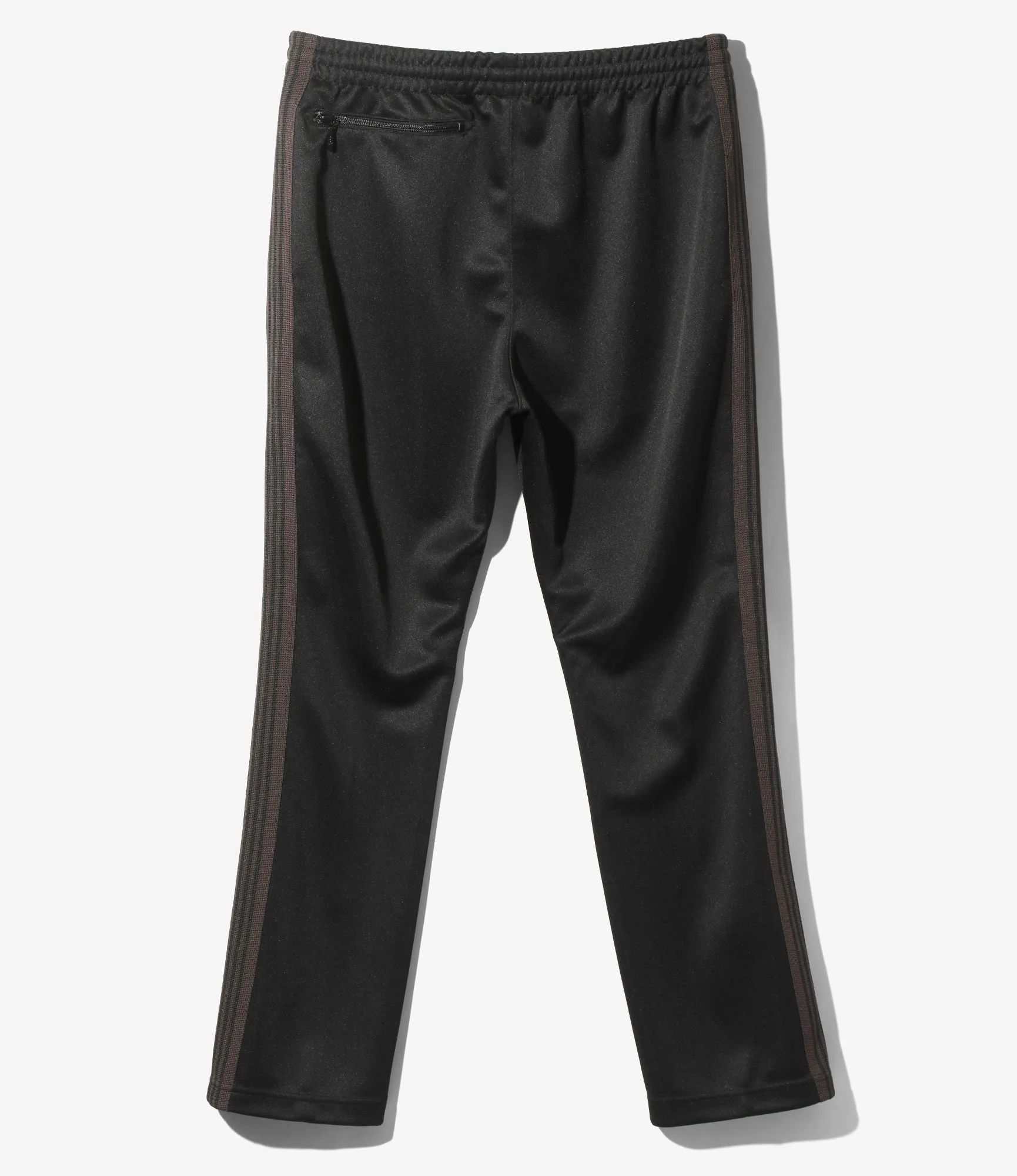 Narrow Track Pant – Black Smooth Polyester