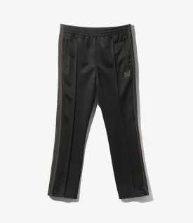 Narrow Track Pant – Black Smooth Polyester