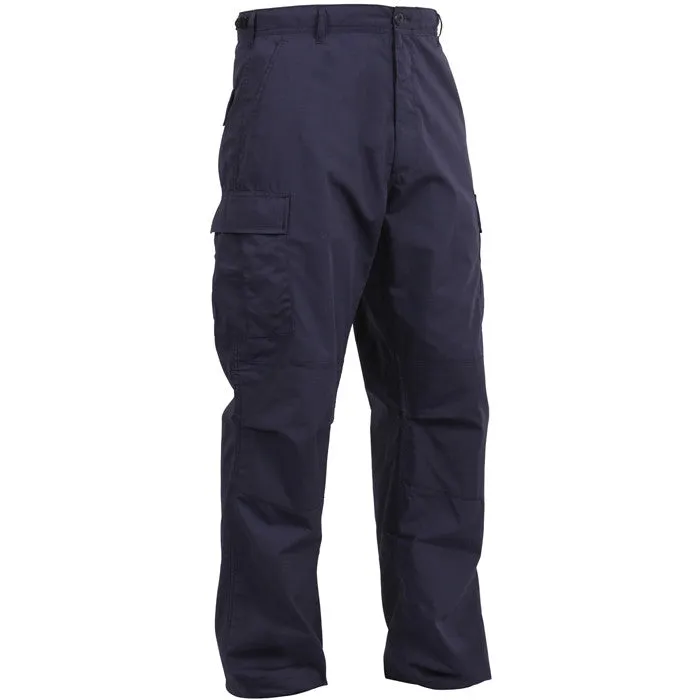 Navy Blue - Military BDU Pants - Cotton Ripstop