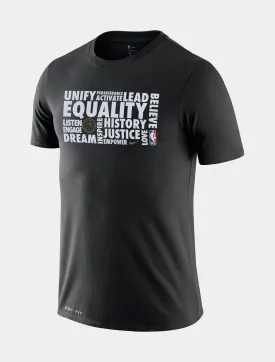 NBA 2018 Black History Month BHM Equality Mens T-Shirt (Black)