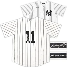 New York Yankees Anthony Volpe Autographed White Nike Jersey Size L "MLB Debut 3-30-23" Fanatics Holo Stock #218762