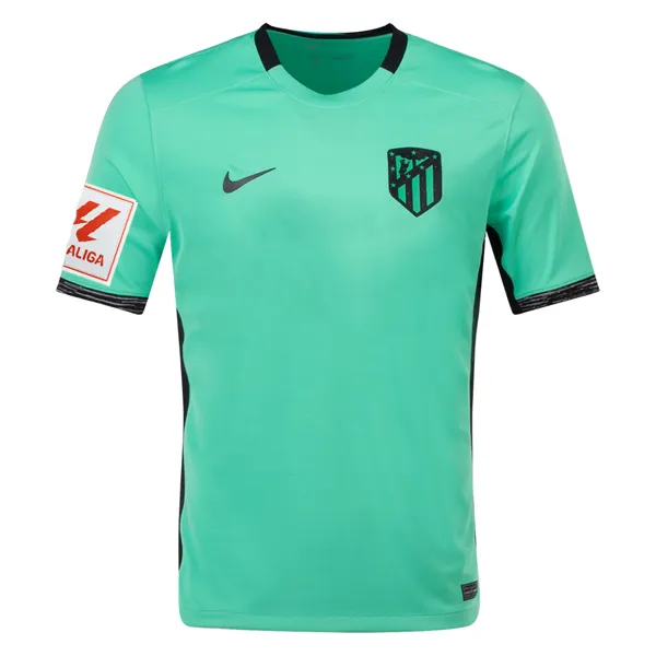 Nike Atletico Madrid Mario Hermoso Third Jersey w/ La Liga Patch 23/24 (Spring Green/Black)