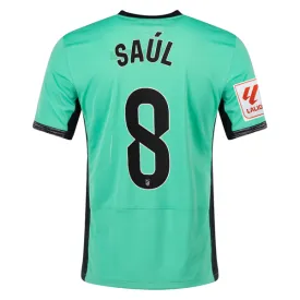 Nike Atletico Madrid Saúl Ñíguez Third Jersey w/ La Liga Patch 23/24 (Spring Green/Black)