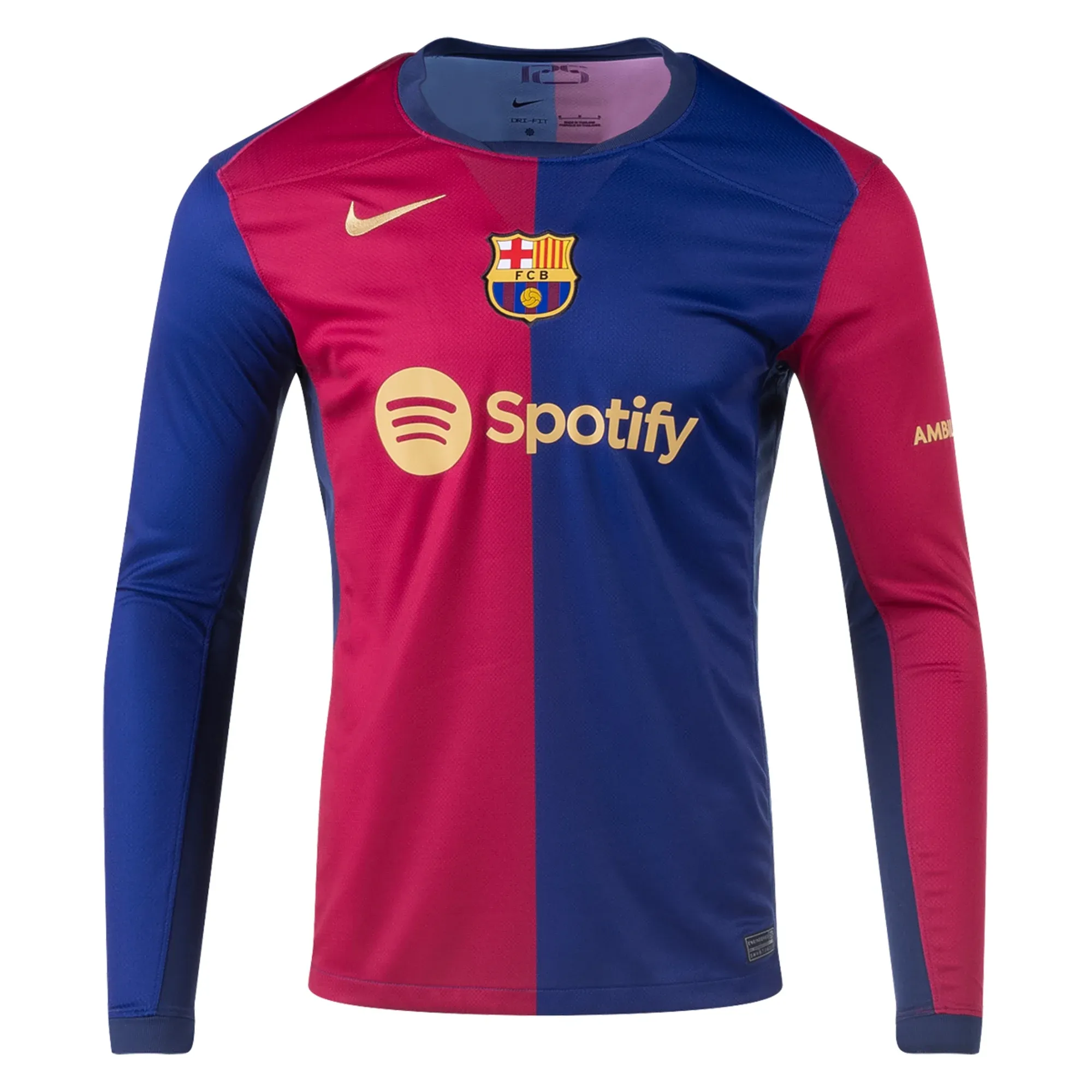 Nike Barcelona Home Long Sleeve Jersey 24/25 (Royal/Nobel Red/Club Gold)