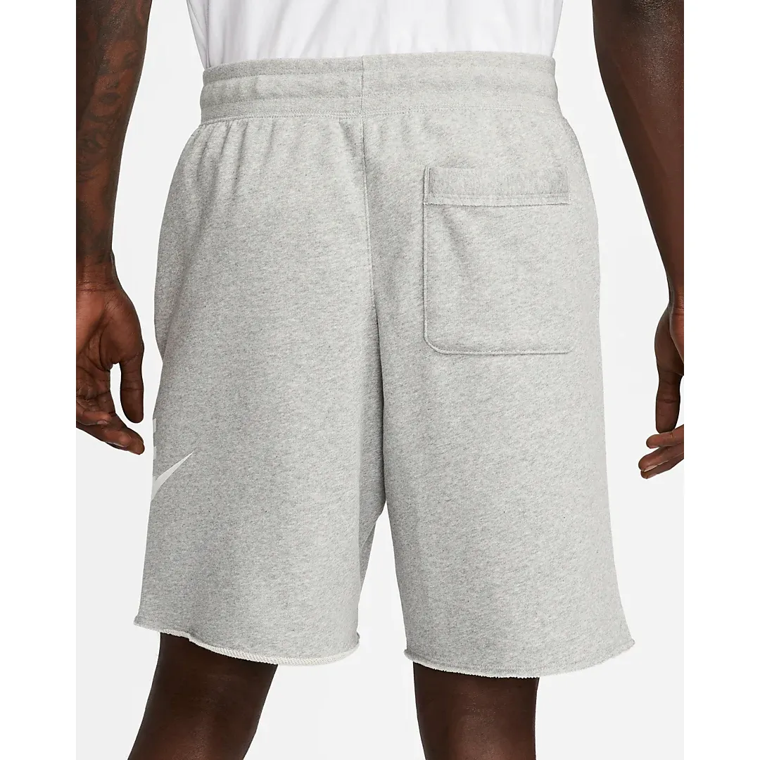 Nike Men's Club Alumni French Terry Shorts - Dark Grey Heather / White