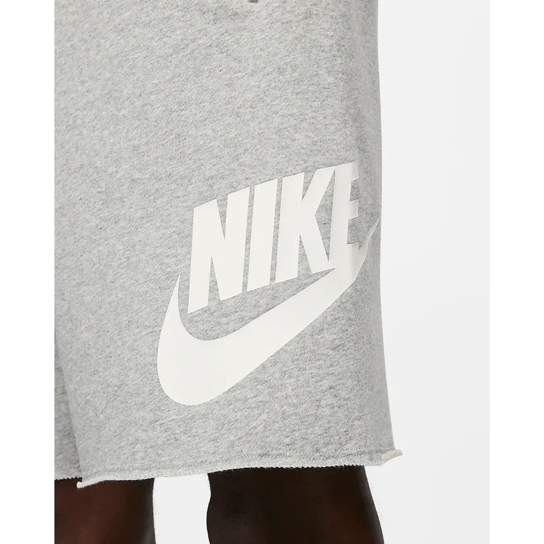 Nike Men's Club Alumni French Terry Shorts - Dark Grey Heather / White