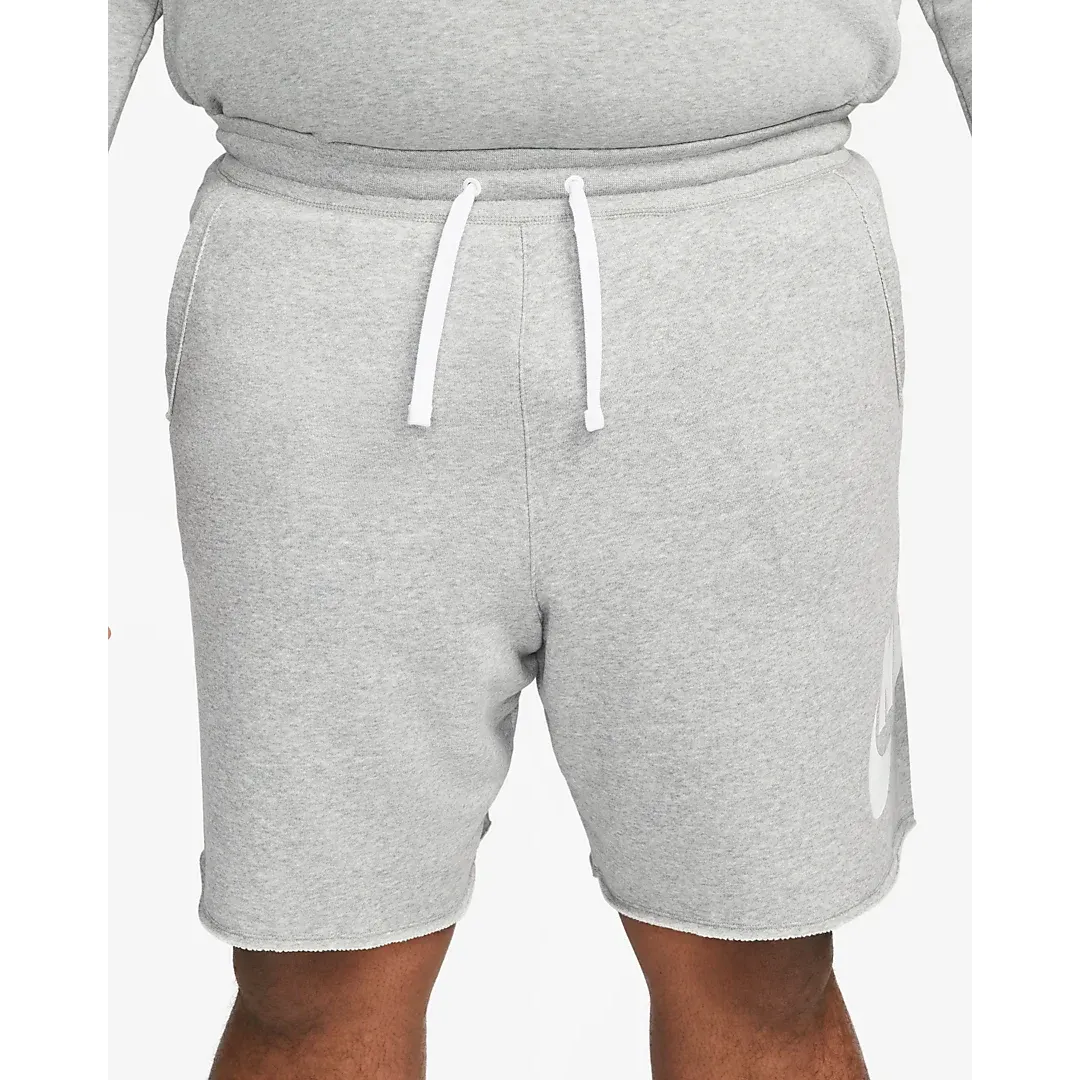 Nike Men's Club Alumni French Terry Shorts - Dark Grey Heather / White