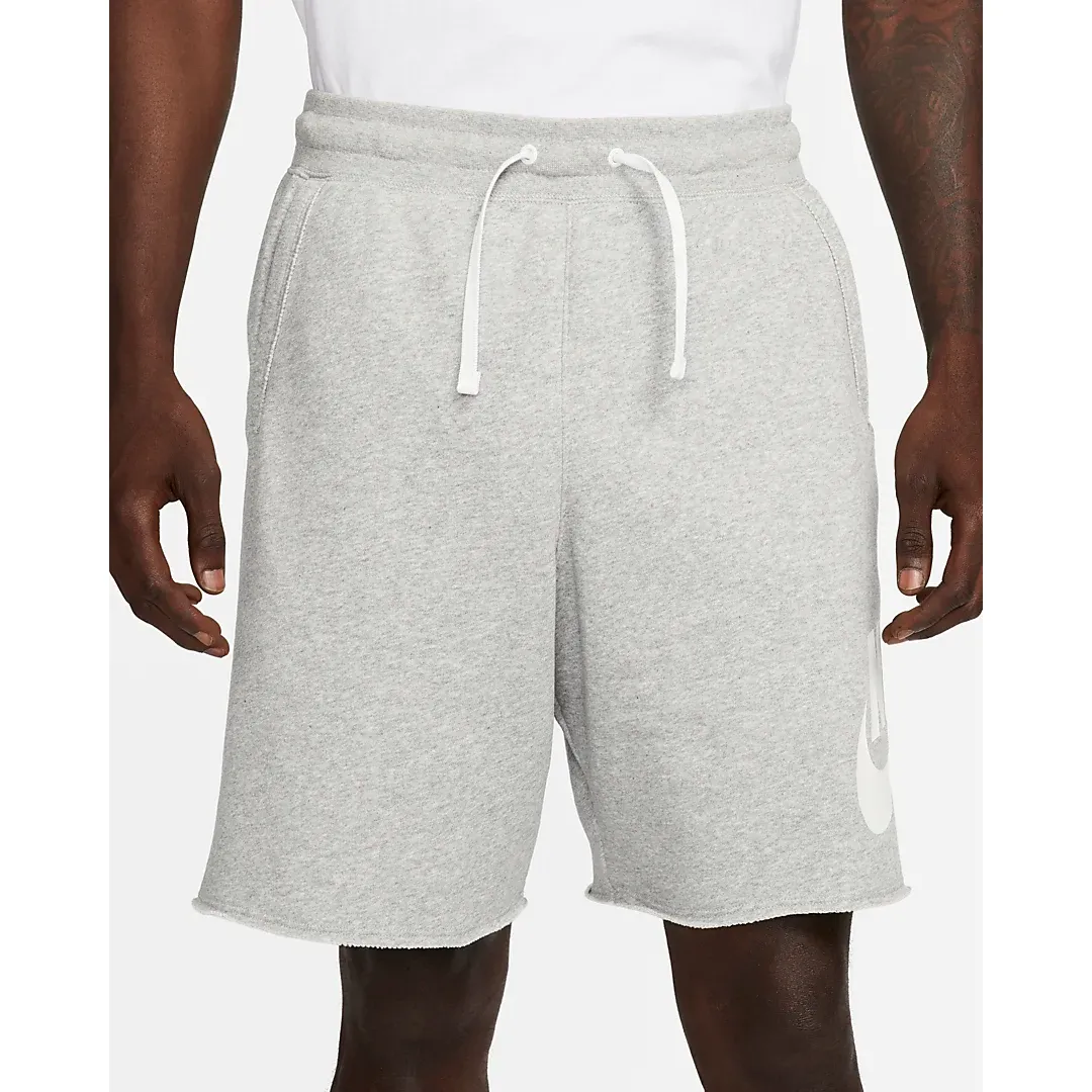 Nike Men's Club Alumni French Terry Shorts - Dark Grey Heather / White