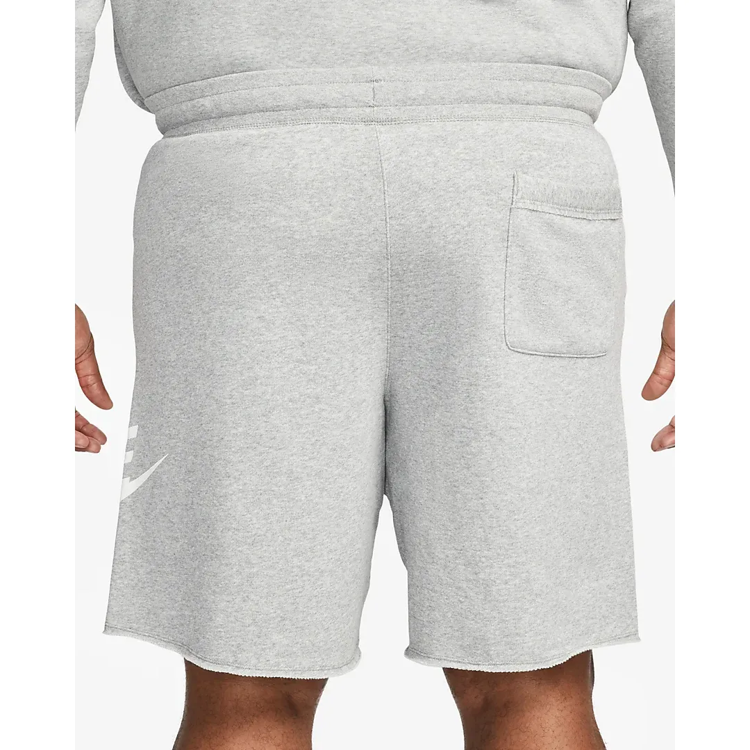 Nike Men's Club Alumni French Terry Shorts - Dark Grey Heather / White