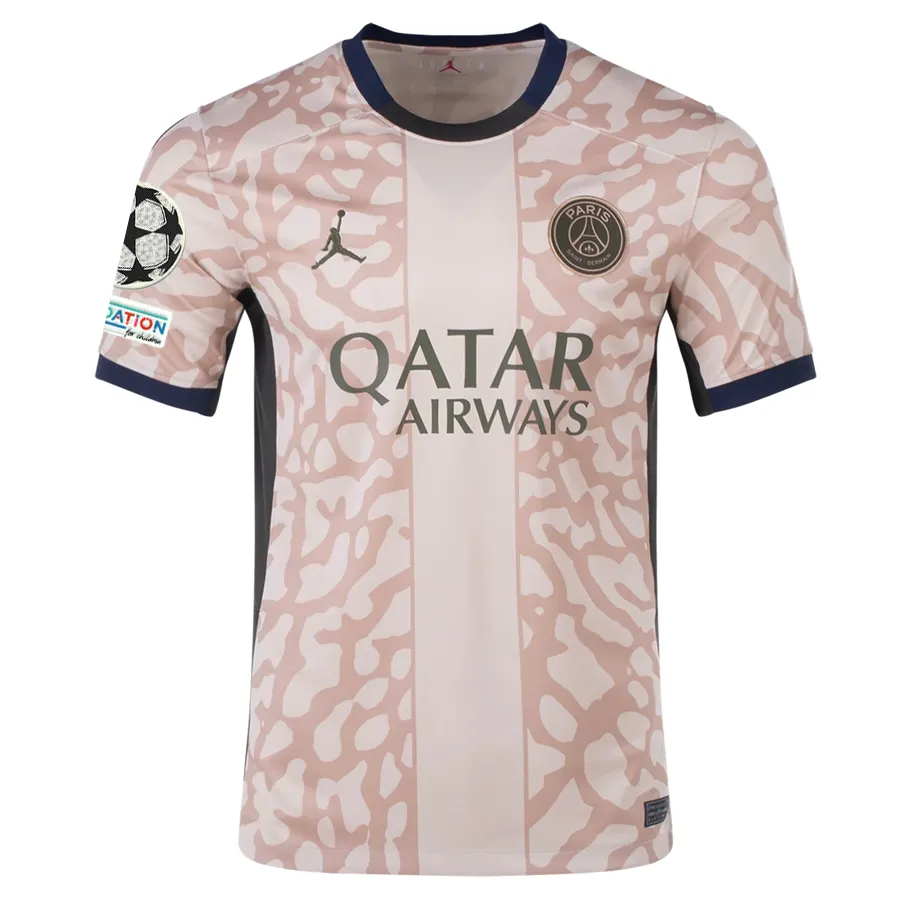 Nike Paris Saint-Germain Fourth Jersey w/ Champions League Patches 23/24 (Hemp/Obsidian/Sequoia)