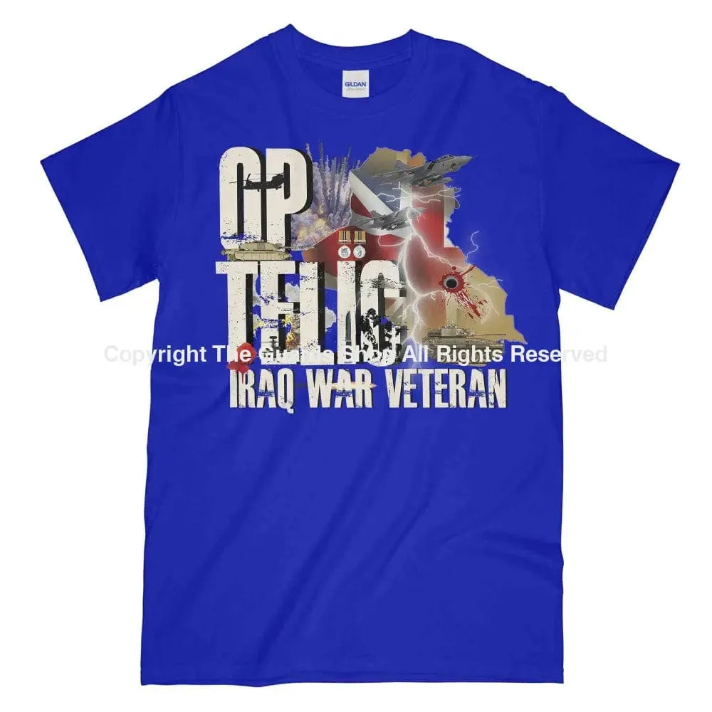 OP TELIC IRAQ WAR VETERAN Printed T-Shirt