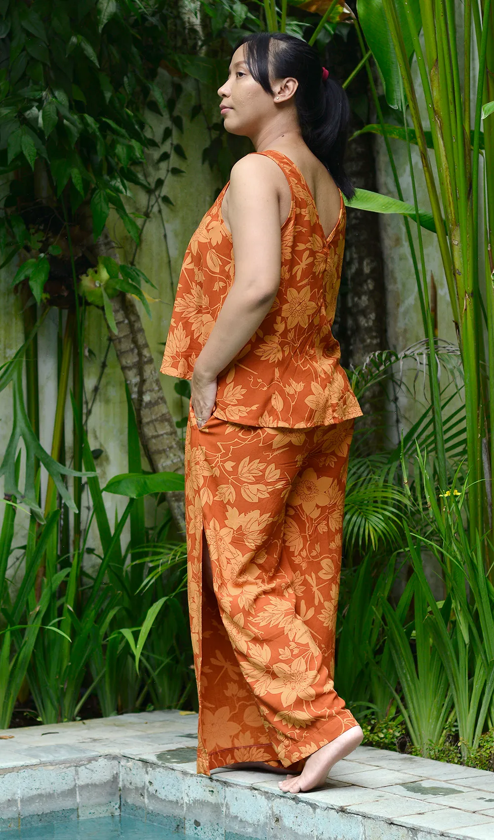 Passion Flower Spice Wide Leg Pants, 3 sizes