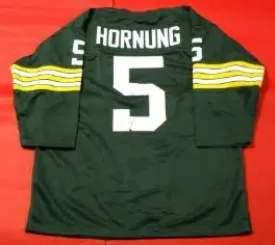 Paul Hornung Green Bay Packers Long Sleeve Vintage Style Throwback Football Jersey