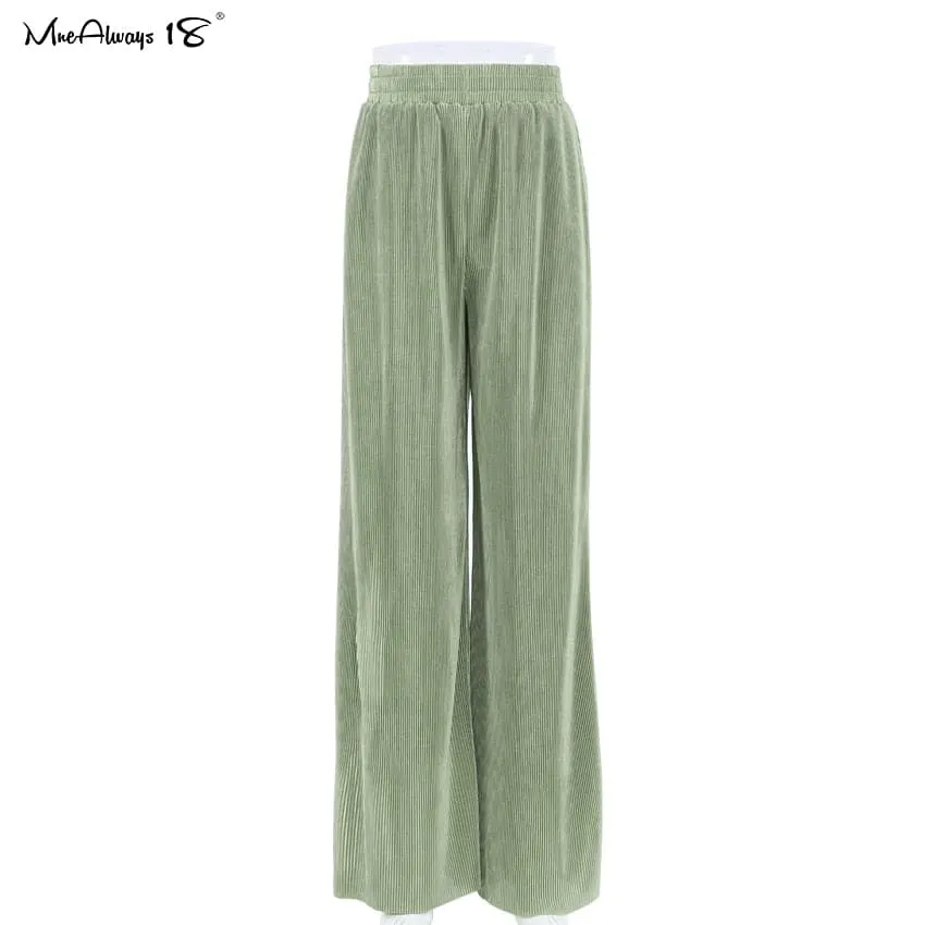 Pleated Wide Leg  Palazzo Pants