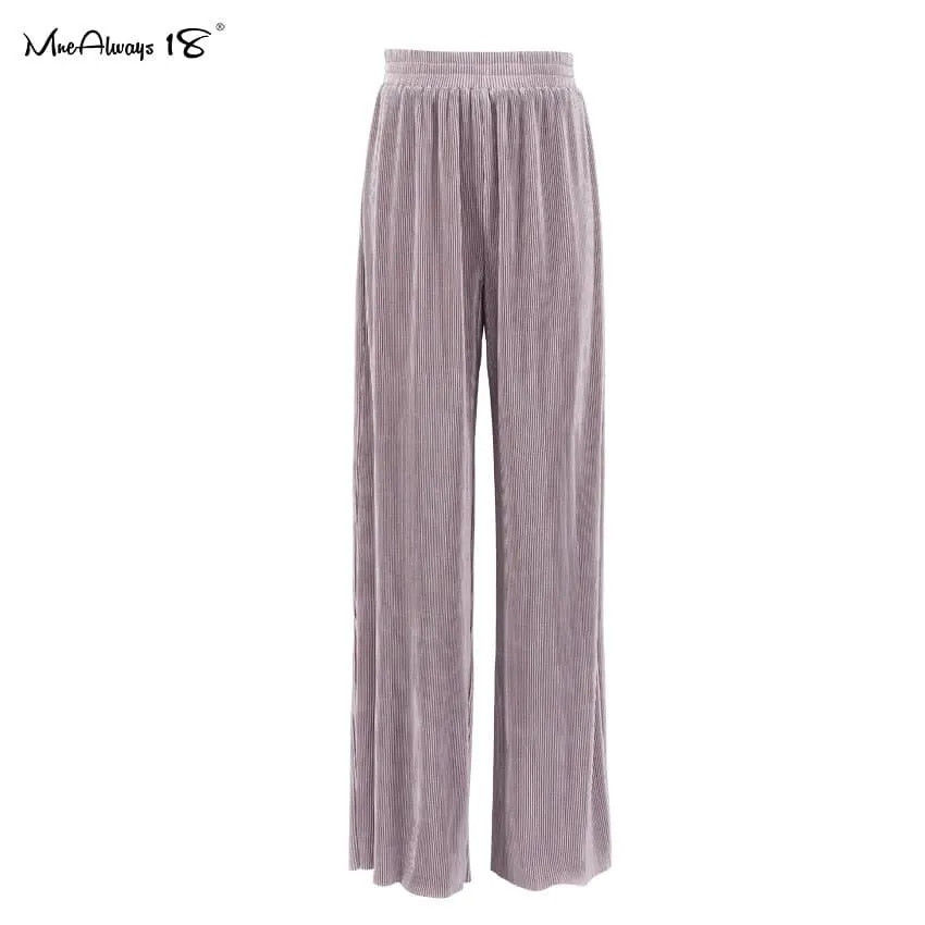 Pleated Wide Leg  Palazzo Pants