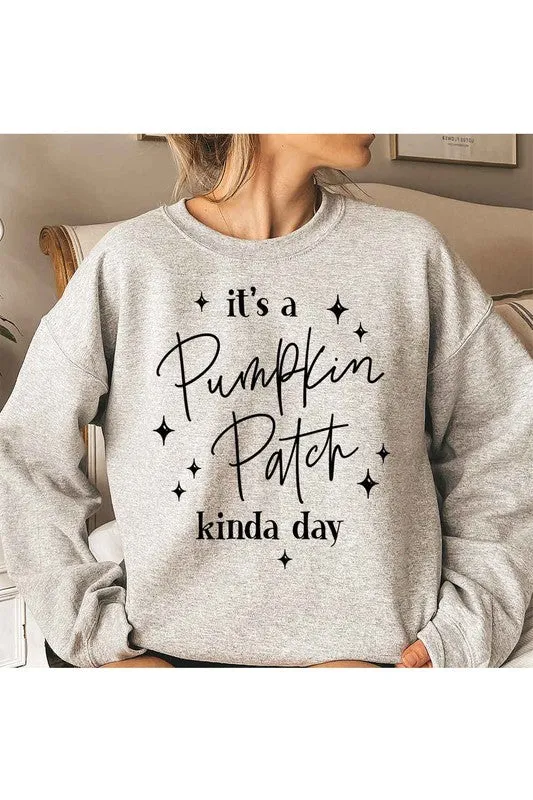 PUMPKIN PATCH DAY GRAPHIC SWEATSHIRT PLUS SIZE