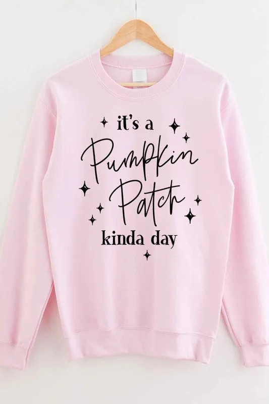 PUMPKIN PATCH DAY GRAPHIC SWEATSHIRT PLUS SIZE