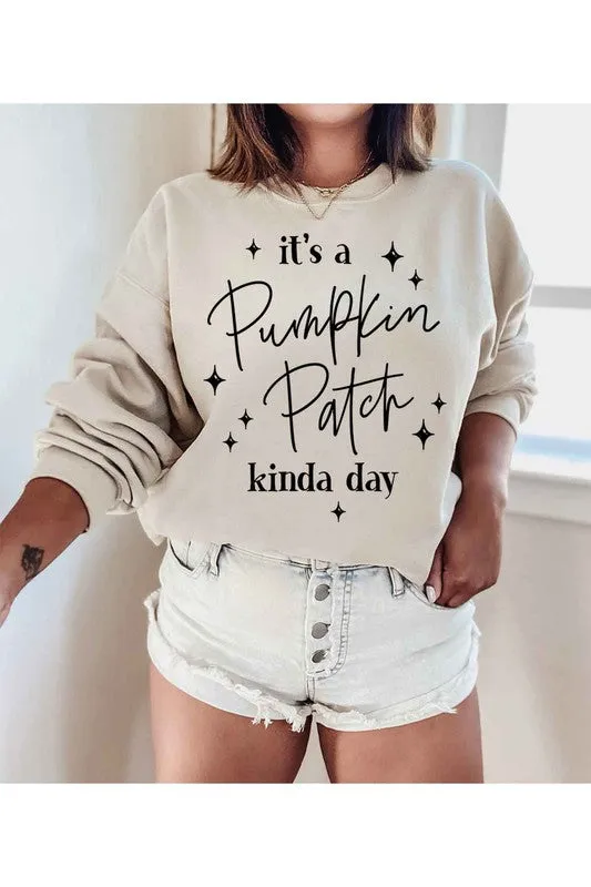 PUMPKIN PATCH DAY GRAPHIC SWEATSHIRT PLUS SIZE