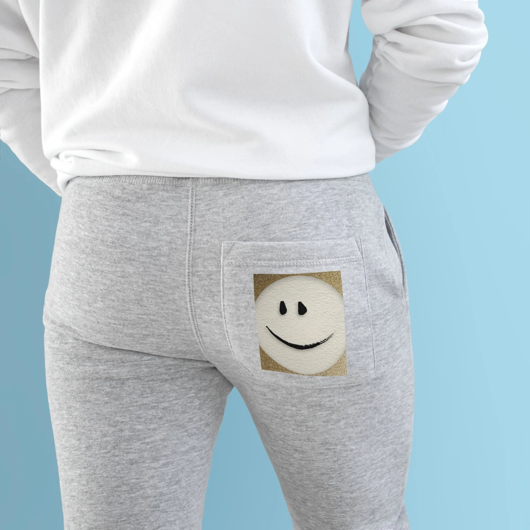 "Gold Smiley" Premium Fleece Joggers