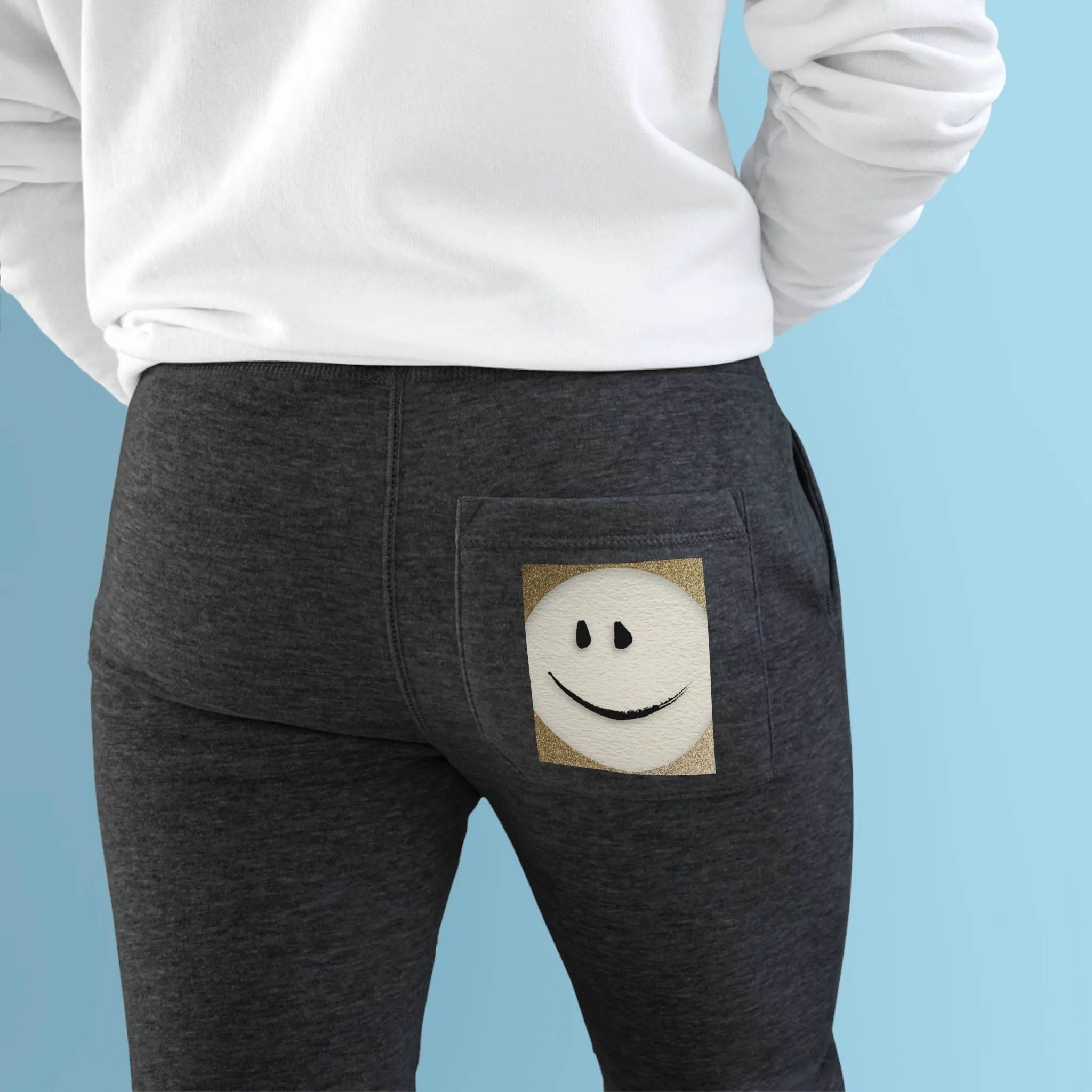 "Gold Smiley" Premium Fleece Joggers