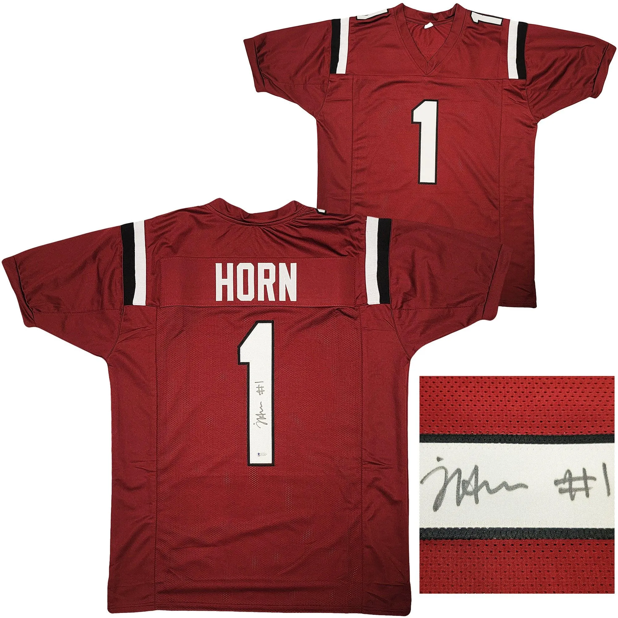 South Carolina Gamecocks Jaycee Horn Autographed Maroon Jersey Beckett BAS Witness Stock #209364