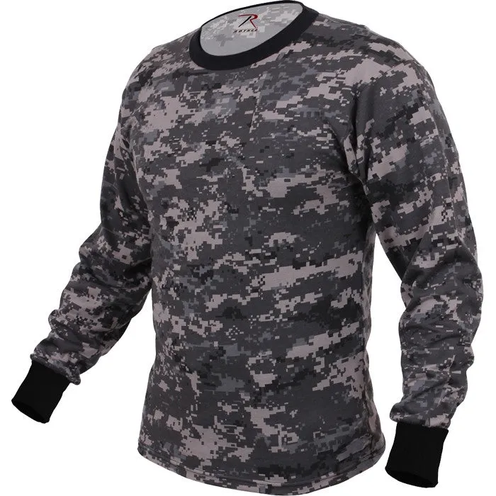 Subdued Urban Digital Camo - Military Long Sleeve T-Shirt