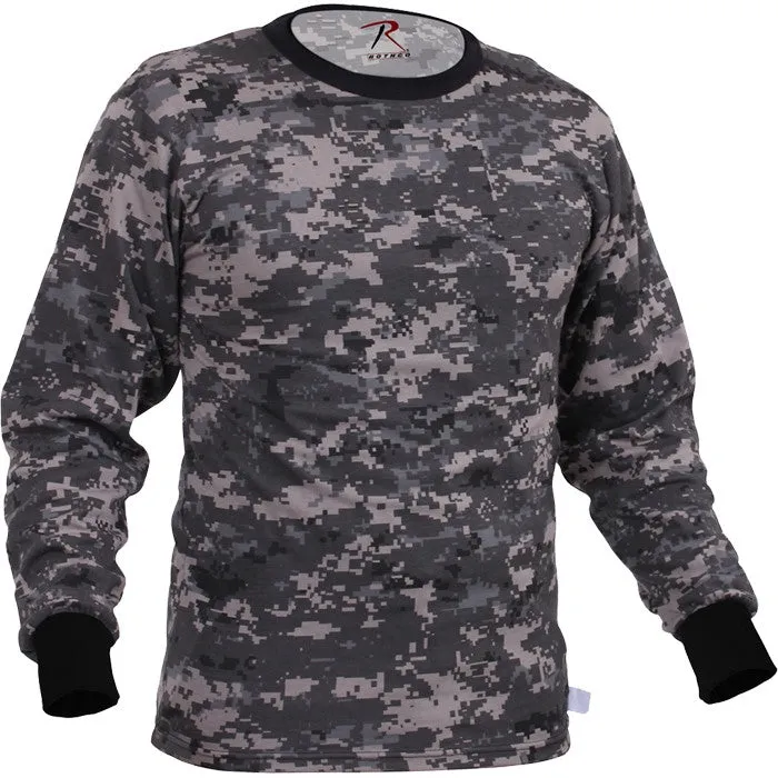 Subdued Urban Digital Camo - Military Long Sleeve T-Shirt