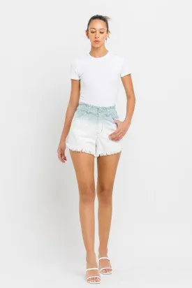 Super High Rise Paperbag Waistband Ombre Shorts