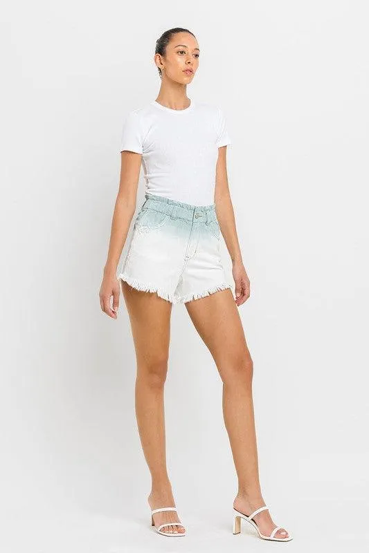 Super High Rise Paperbag Waistband Ombre Shorts