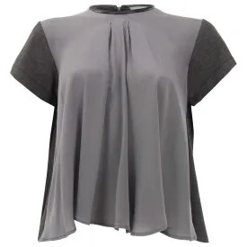 Taite Grey Silk Top