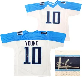 Tennessee Titans Vince Young Autographed White Jersey JSA Stock #202304