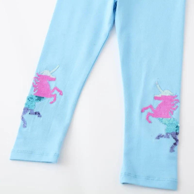 Toddler/Kid Girl's Colorful Unicorn Sequence Leggings