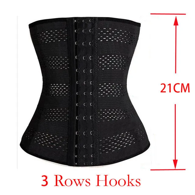 Top Body Shaper Waist Trainer Corset Women Cincher Post-baby Control Underbust Breathable slim Shapewear Hot Belt Black beige