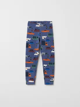 Vehicles Print Kids Leggings