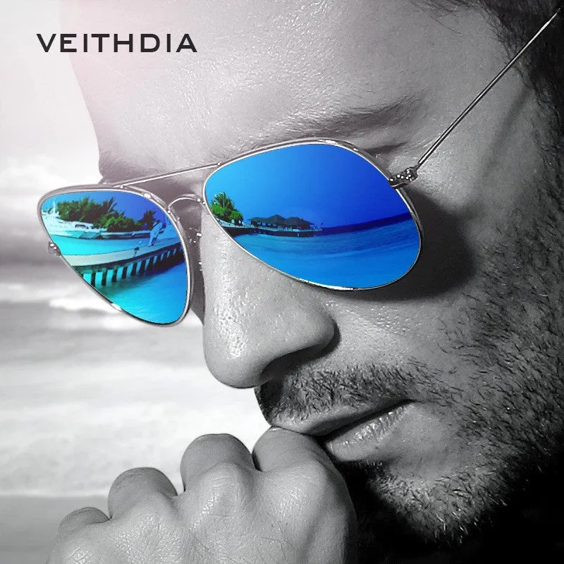 VEITHDIA Classic Fashion Polarized Men/women's Sunglasses Reflective Coating Lens Eyewear Accessories Sun Glasses For Men/Women