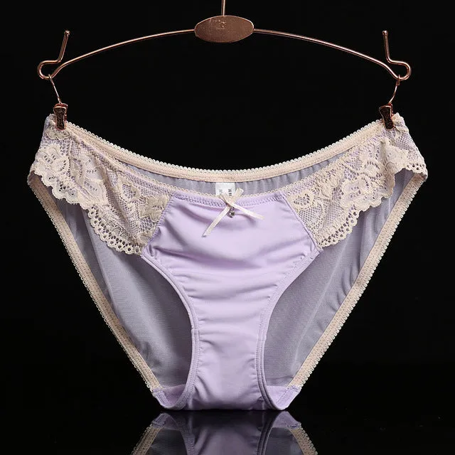 women  sexy lace panties seamless cotton breathable underwear Hollow briefs Plus Size girl new panty