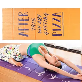 YM15C Portable Travel Thick Fold Yoga Pad Student Nnap Mat, Thickness: 5mm (Orange Print)